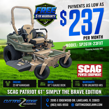 Scag Patriot 61 in Simply The Brave Edition - SPZ61H-23FXT